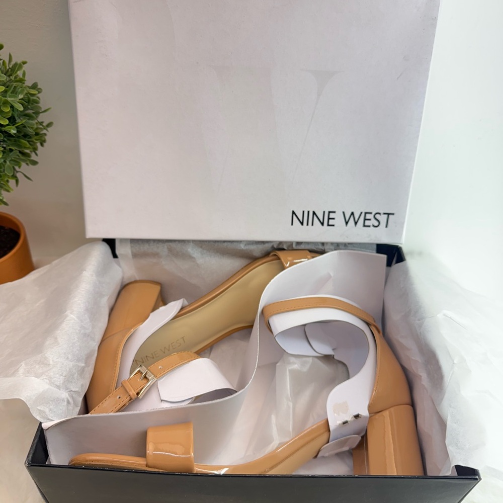 NEW NINE WEST PRUCE ANKLE STRAP BLOCK HEEL SANDALS - Picture 14 of 17